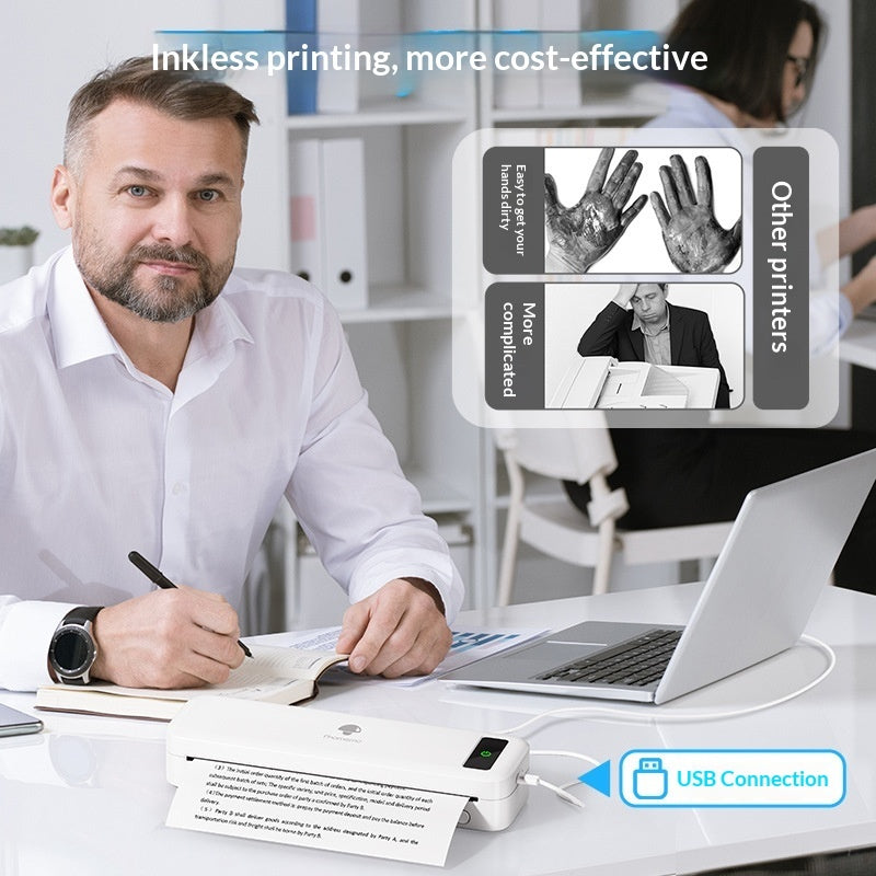 M835 Thermal A4 Mini Office Portable Bluetooth Inkless Printer